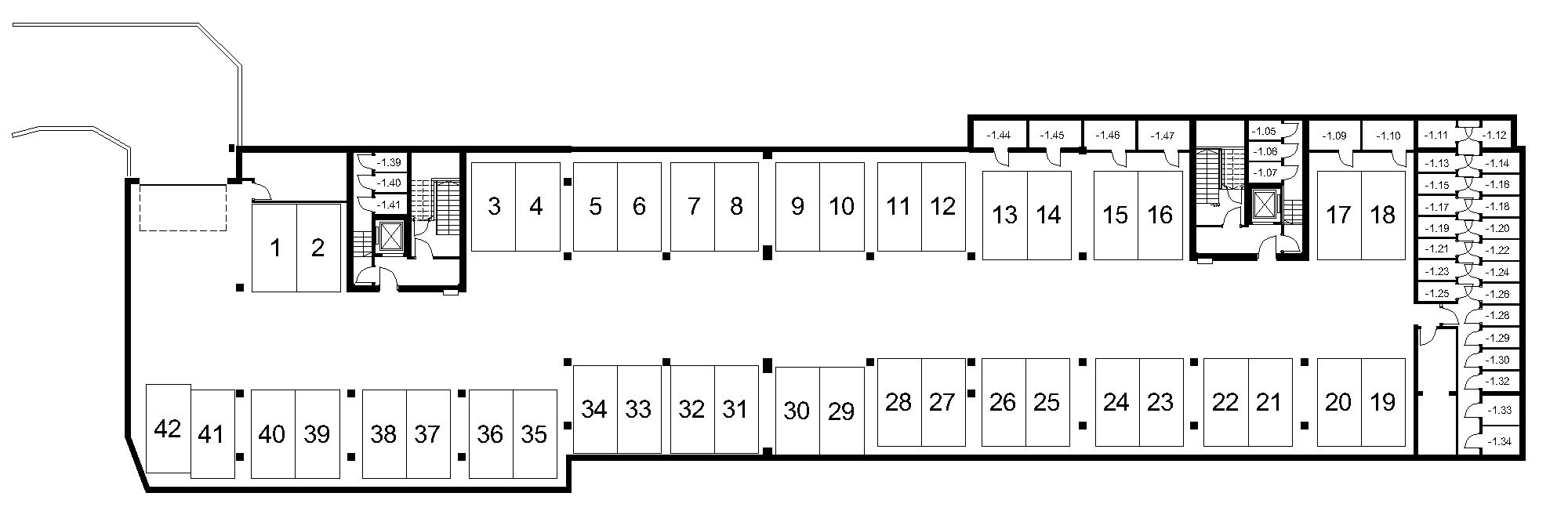 Budynek 2 i 3 – Garaż podziemny